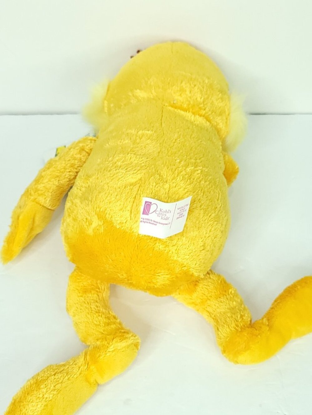Dr. Seuss The Lorax 16” Kohl's Cares Yellow Plush Character Stuffed Animal 2010 - Picture 6 of 7